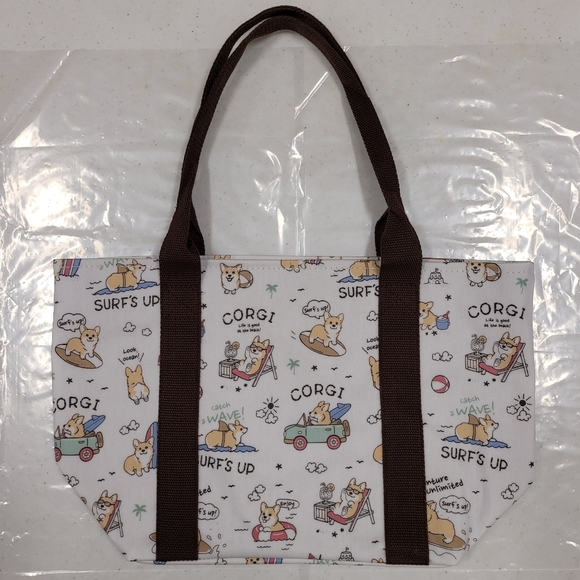 Waterproof Corgi Dumpling Tote Shoulder Bag Purse - Picture 9 of 13